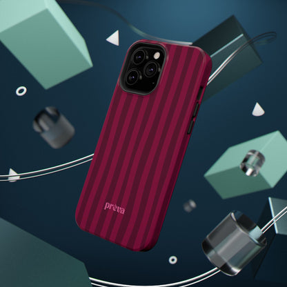 Burgandy Stripes x Ava Dudderar Phone Case