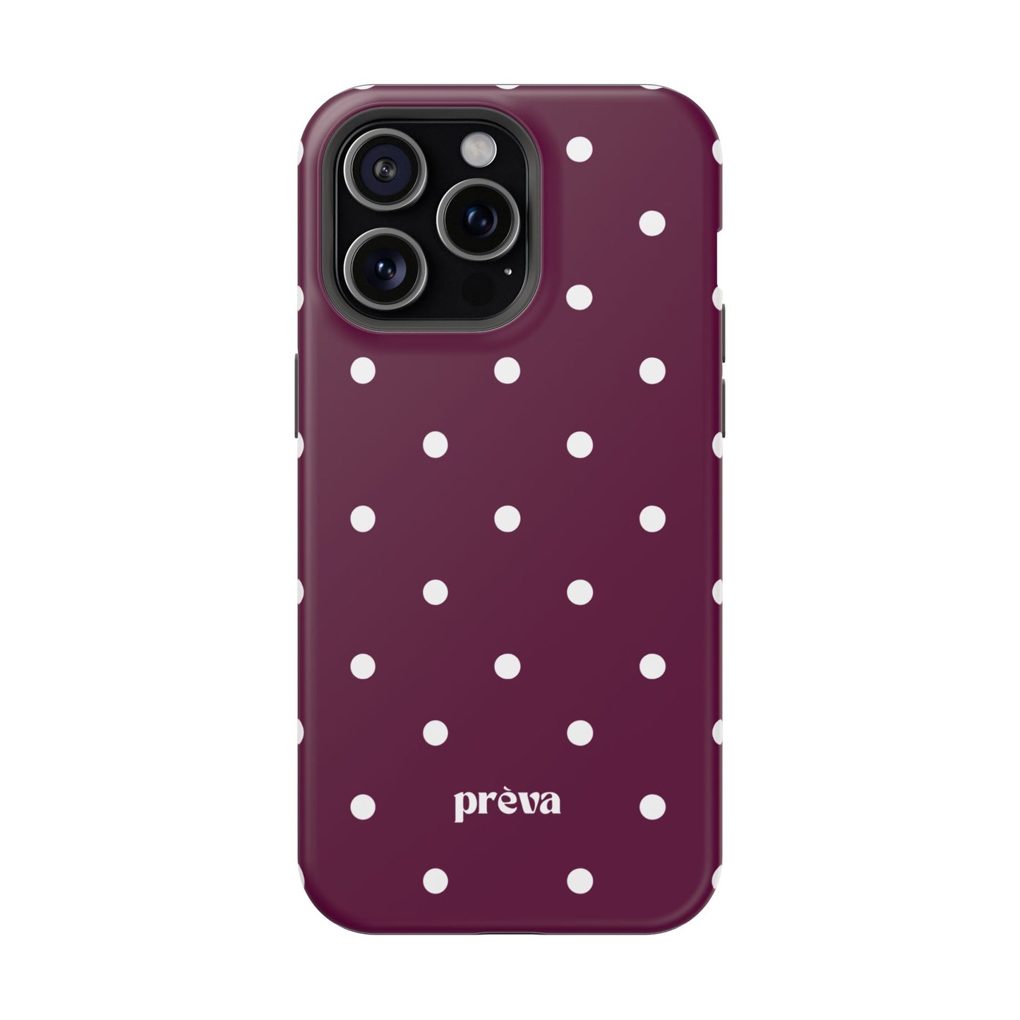 Maroon Polka Dot Phone Case