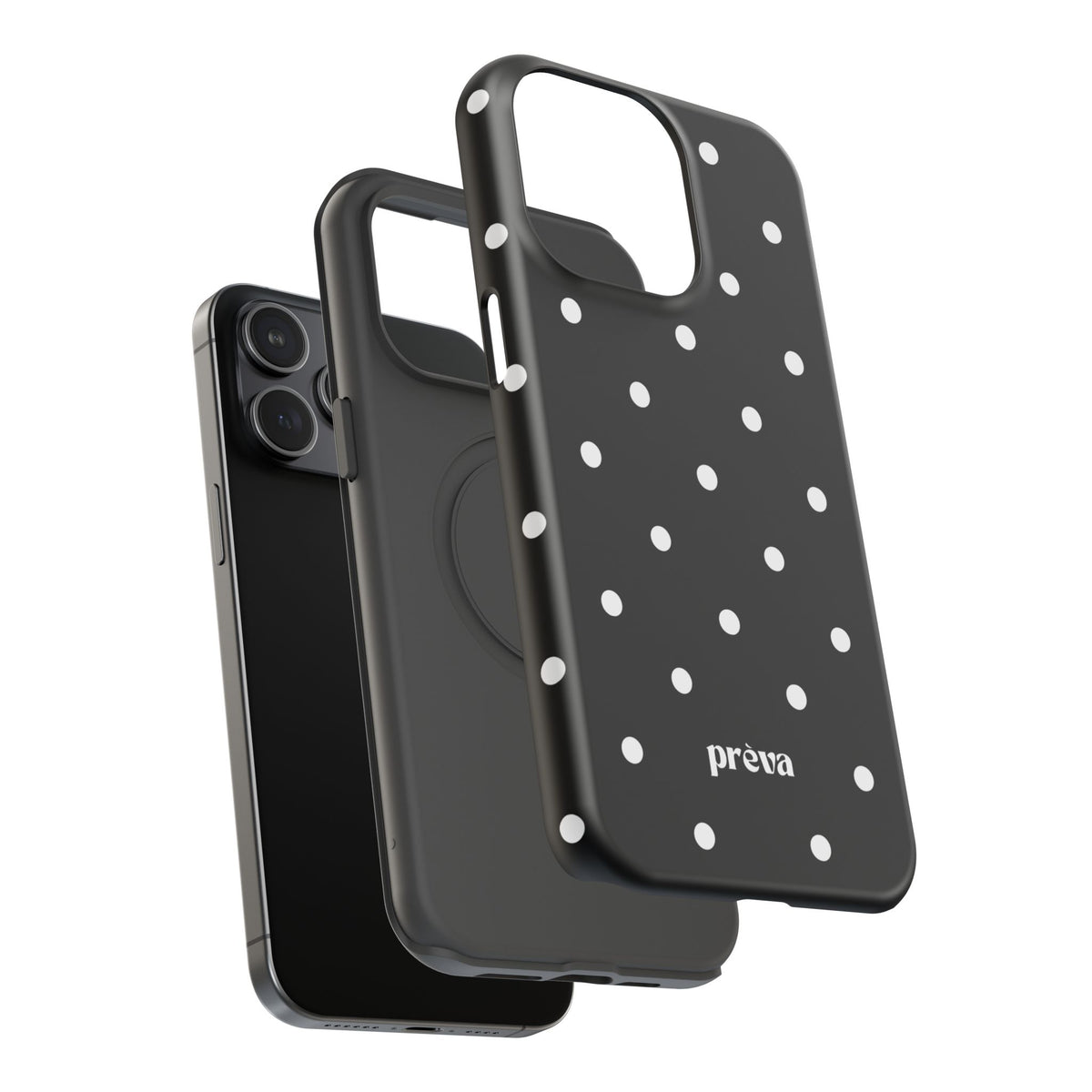 Black with White Polka Dots Phone Case