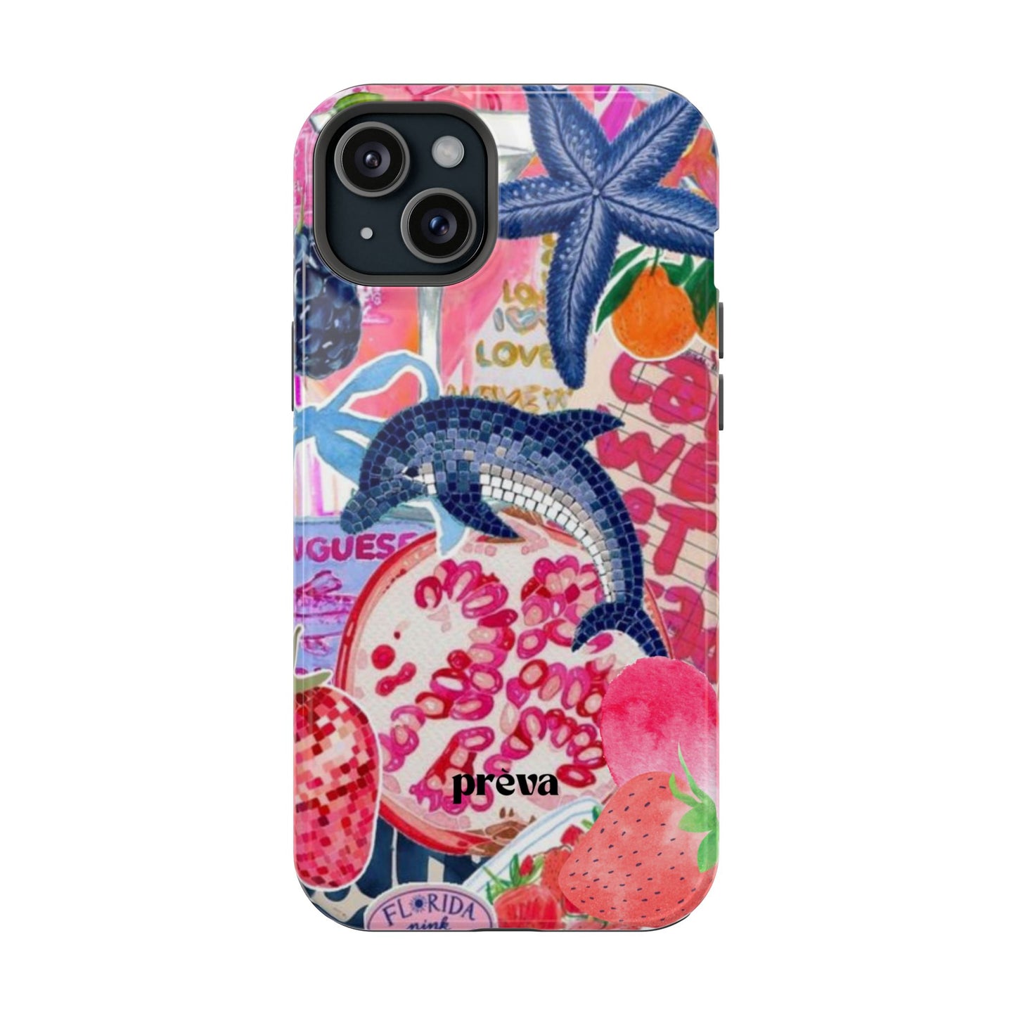 Dolphin Tropics Collage Phone Case