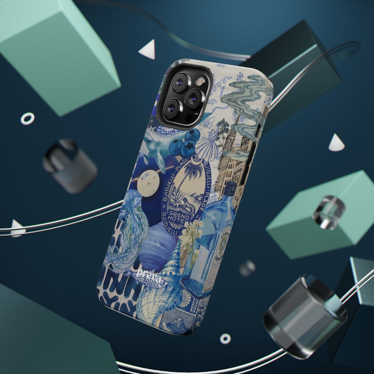 Blue Night Collage Phone Case