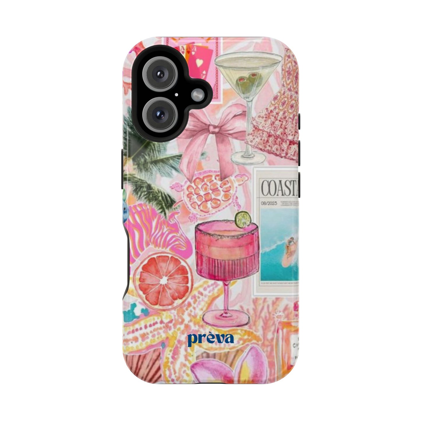 Pink Cocktail Collage Phone Case
