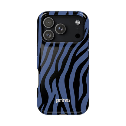 Blue & Black Zebra Stripe Phone Case