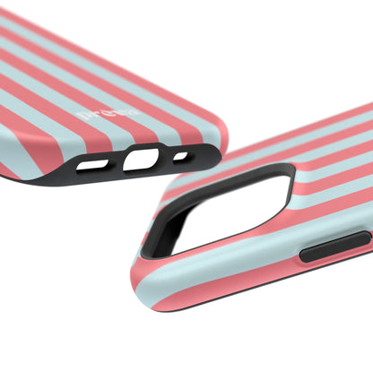 Coral & Teal Stripes Phone Case