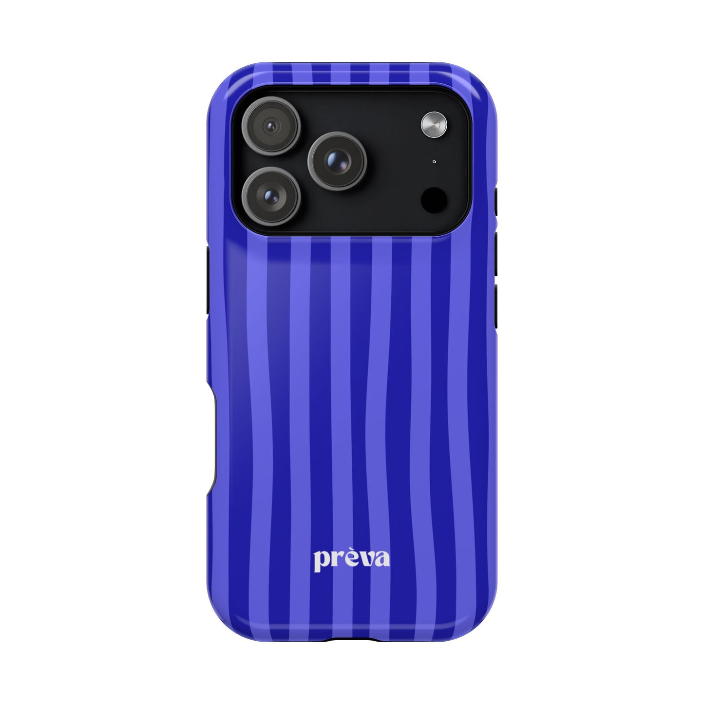 Neon Blue Stripes Phone Case