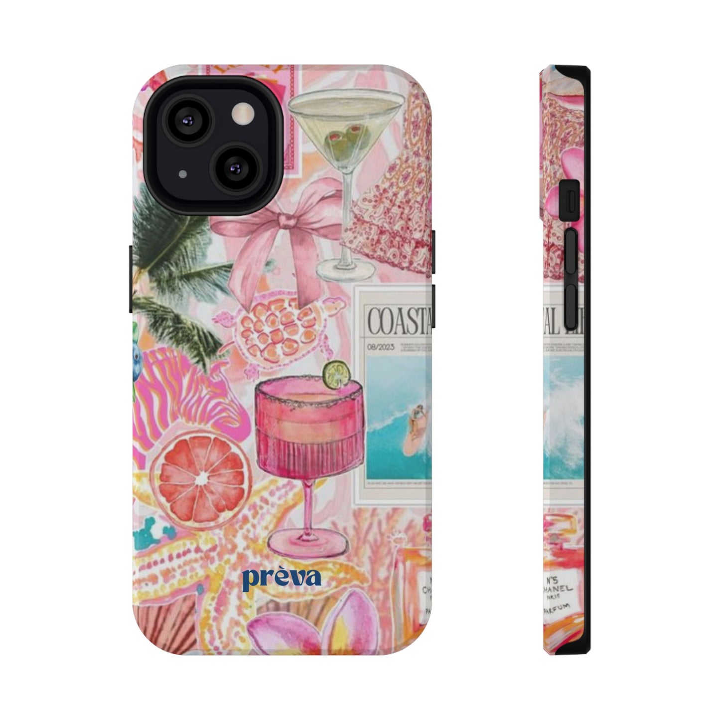 Pink Cocktail Collage Phone Case