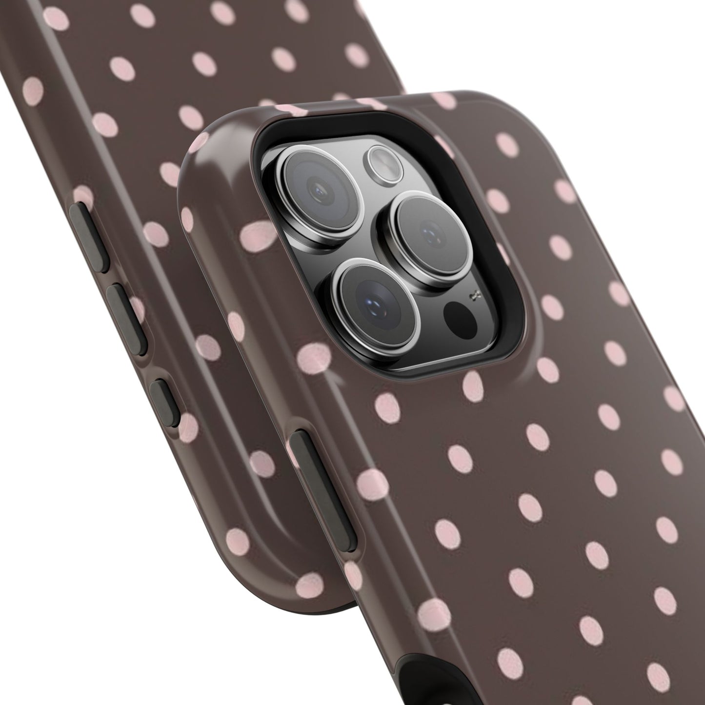 Brown and Pink Polka Dot Phone Case