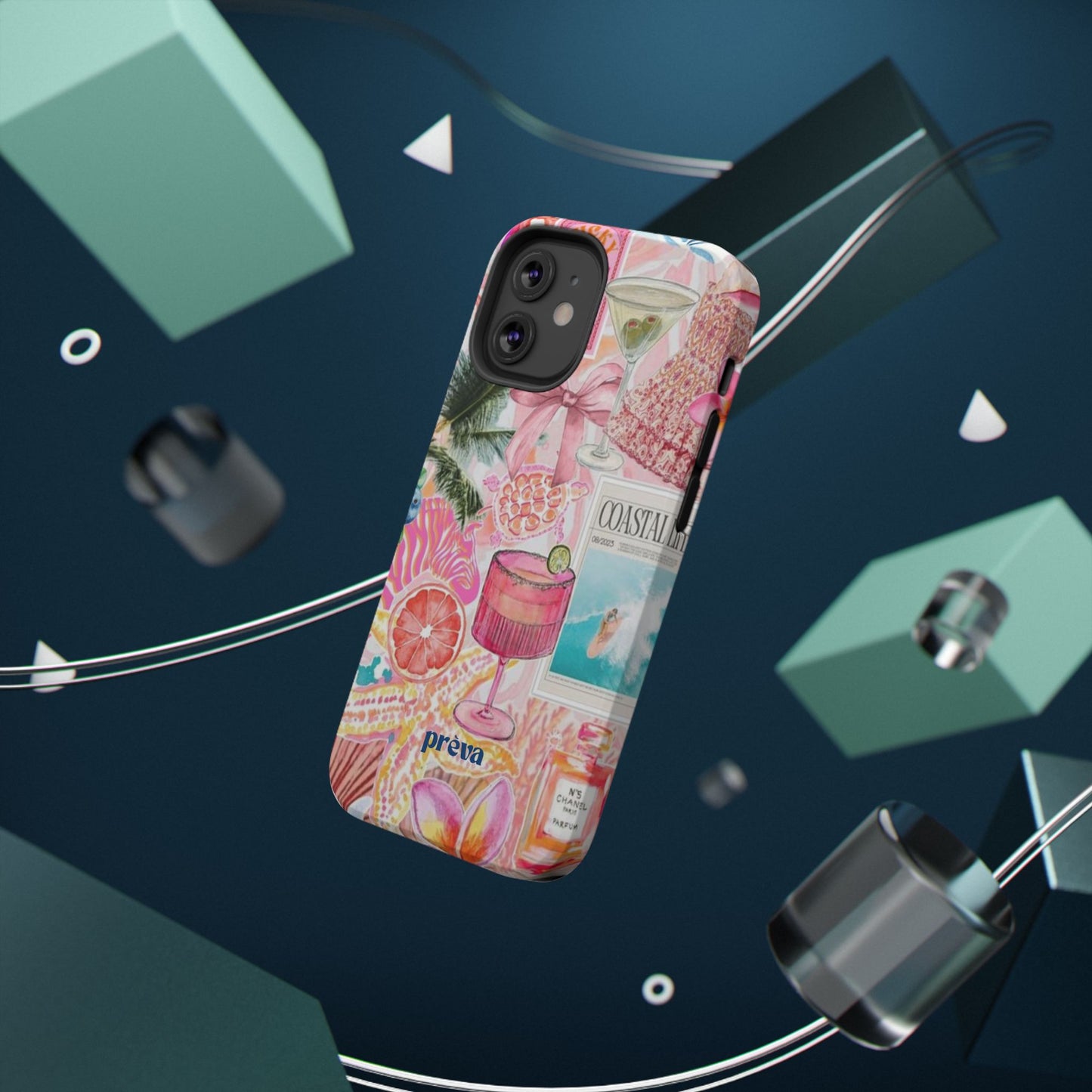 Pink Cocktail Collage Phone Case