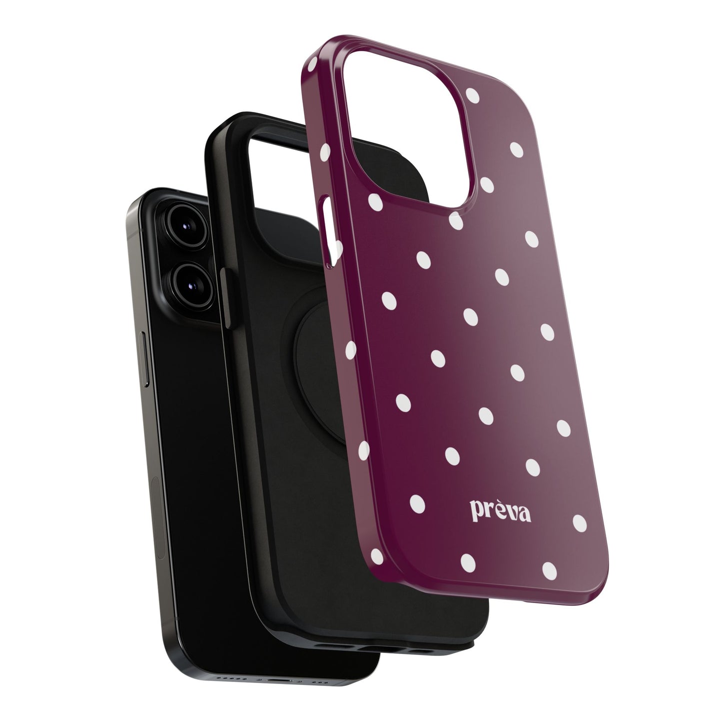 Maroon Polka Dot Phone Case