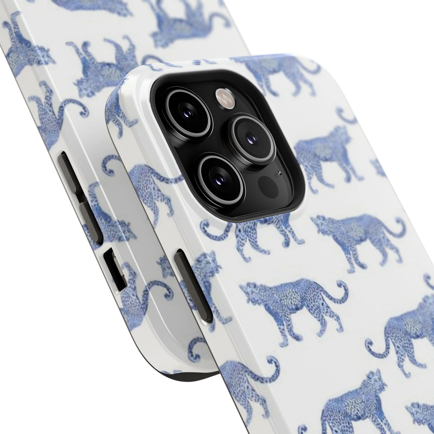 Blue Leopard Pattern Phone Case