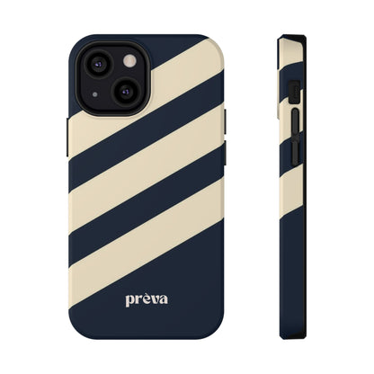 Striped Navy & Cream Phone Case