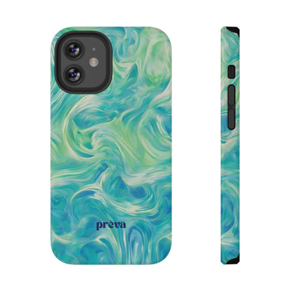Teal & Green Swirl Phone Case