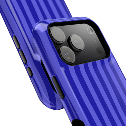 Neon Blue Stripes Phone Case