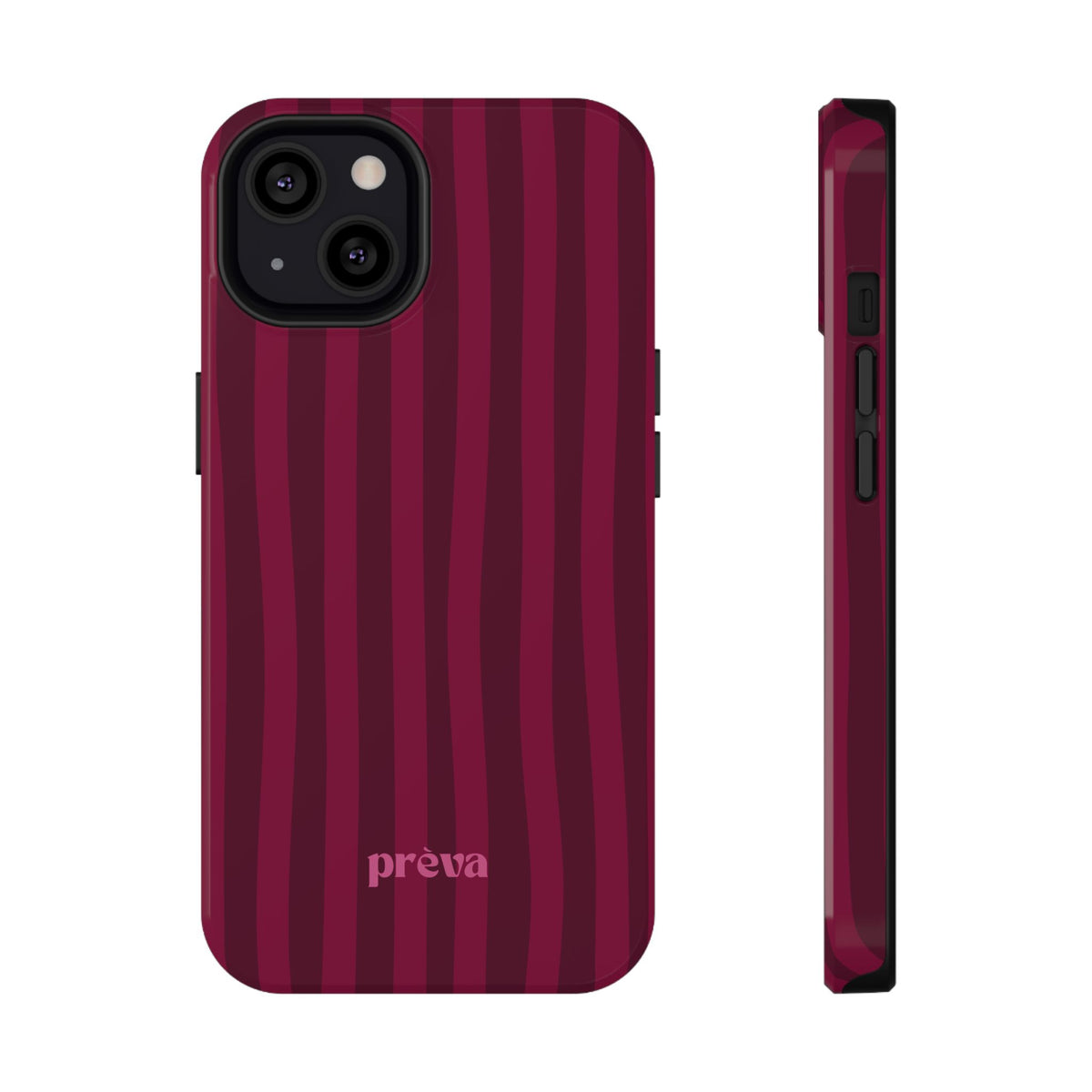 Burgandy Stripes x Ava Dudderar Phone Case