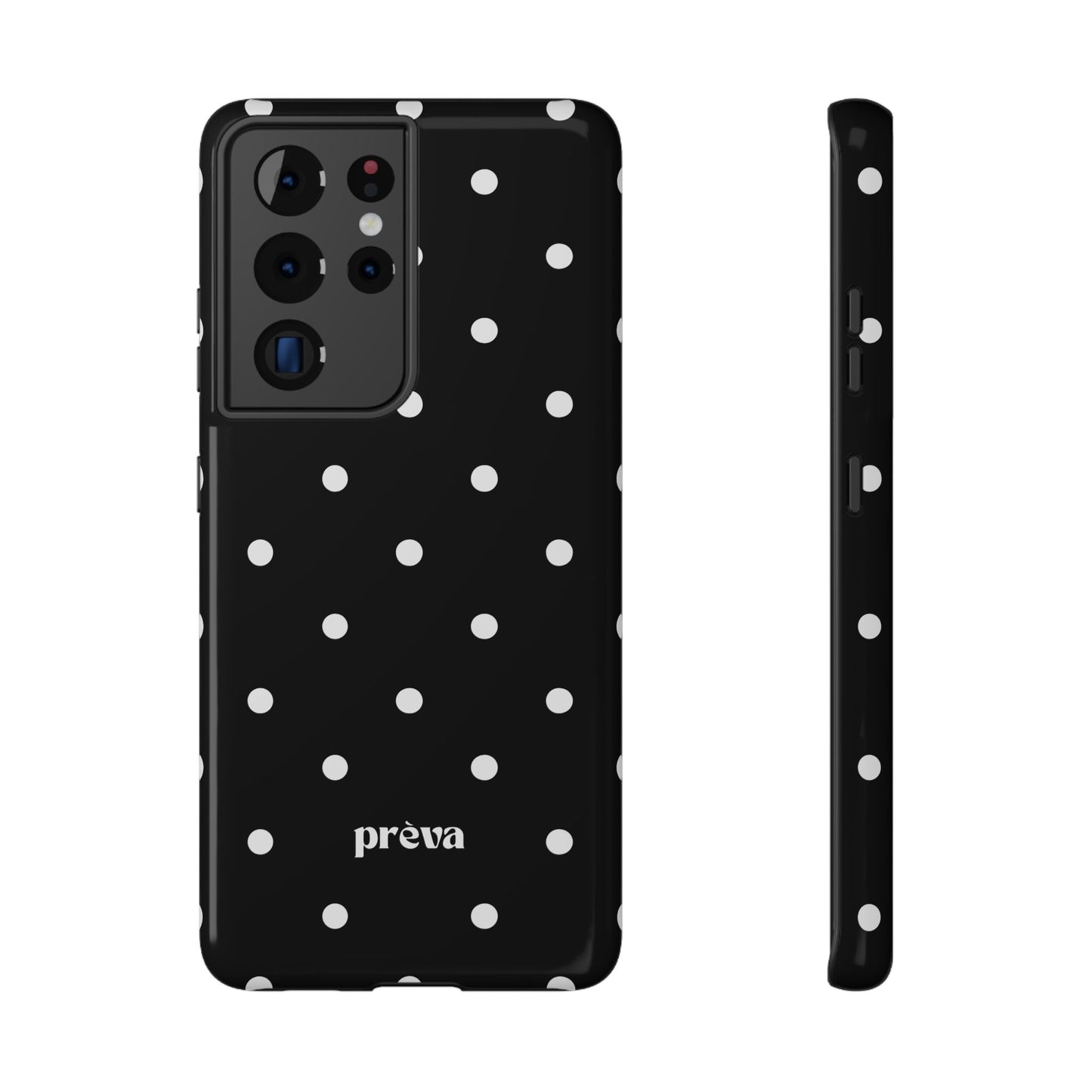 Black with White Polka Dots Phone Case