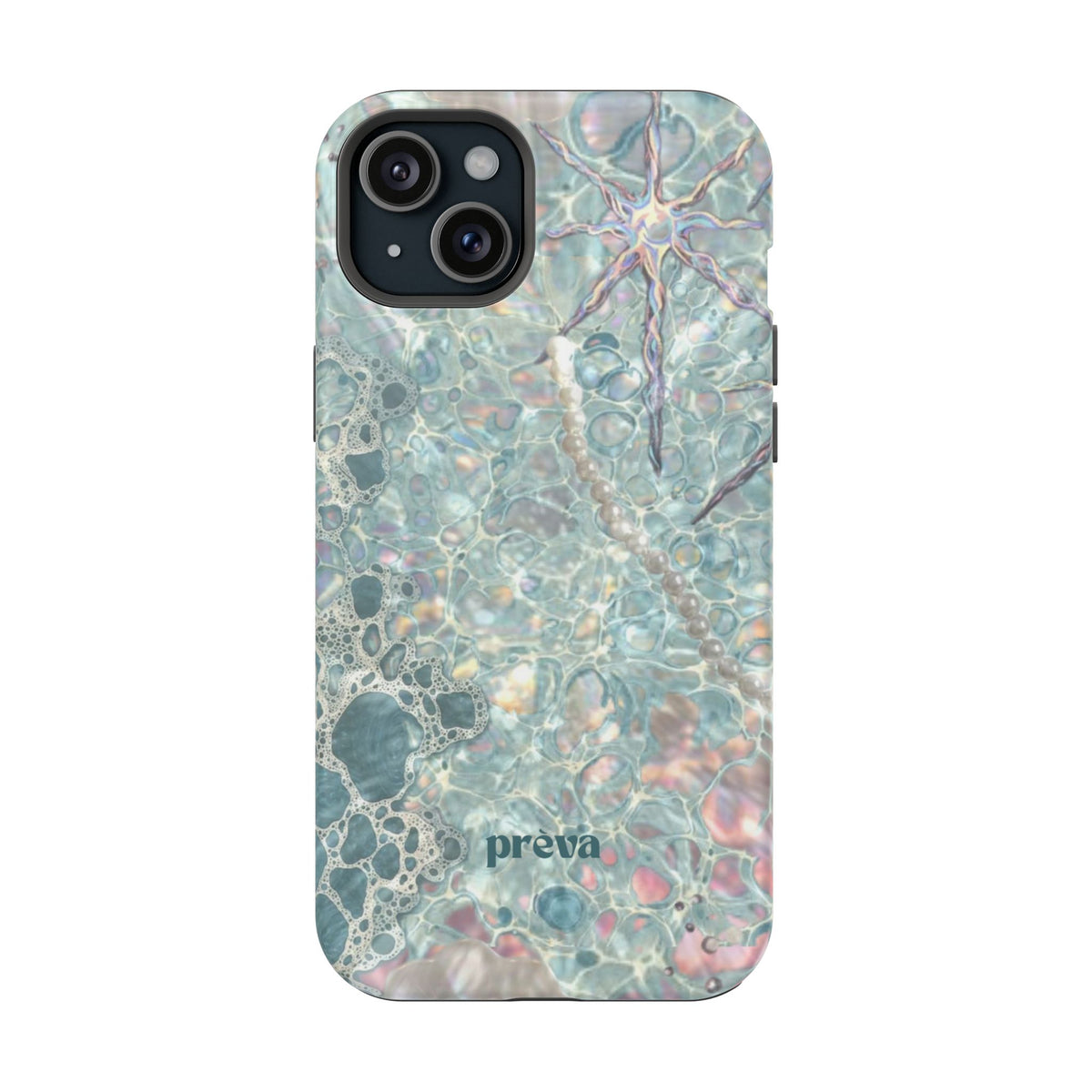 Marbled Seafoam Impact-Resistant Phone Case