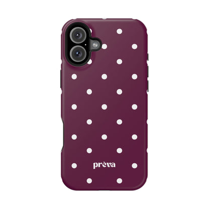 Maroon Polka Dot Phone Case
