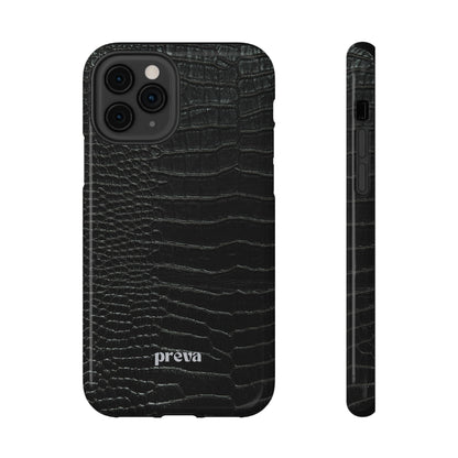 Black Croc Phone Case