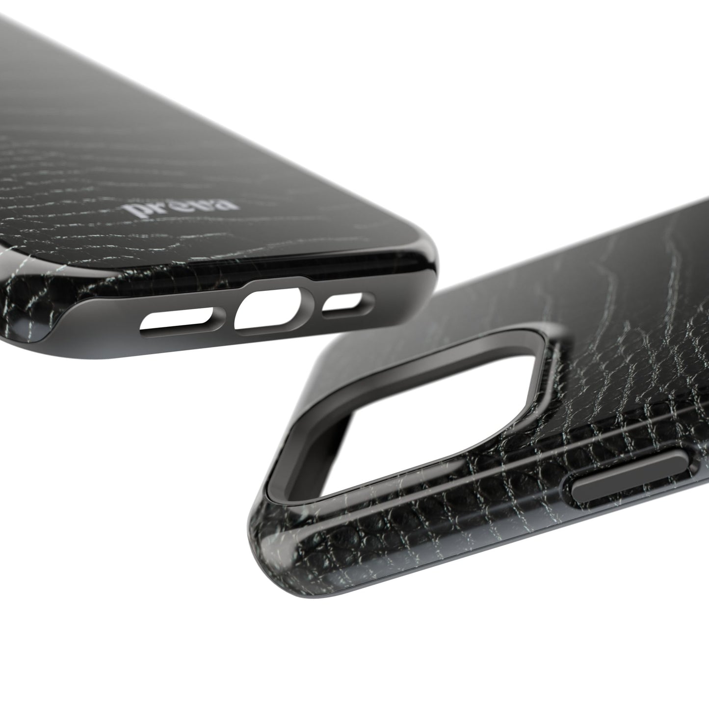 Black Croc Phone Case