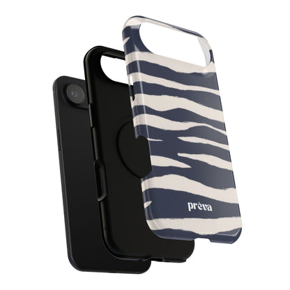 Navy & Cream Zebra Phone Case