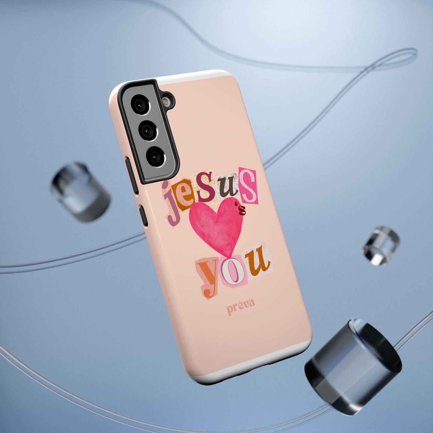 Pink Jesus Loves You Phone Case