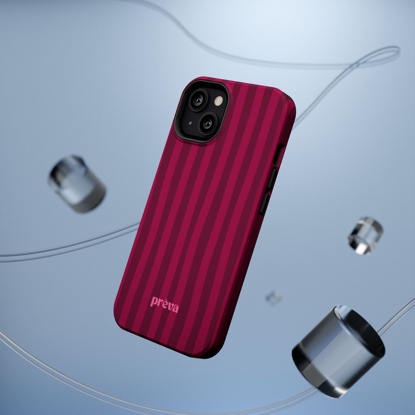 Burgandy Stripes x Ava Dudderar Phone Case