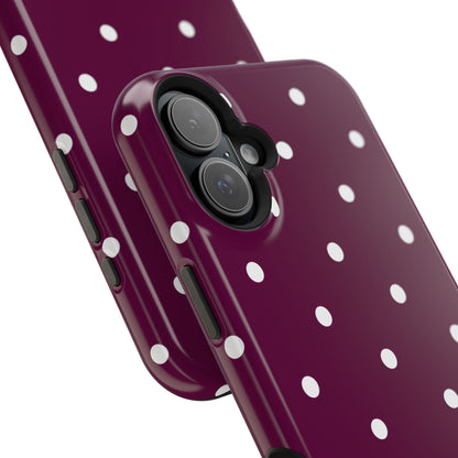 Maroon Polka Dot Phone Case