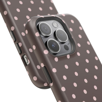 Brown and Pink Polka Dot Phone Case
