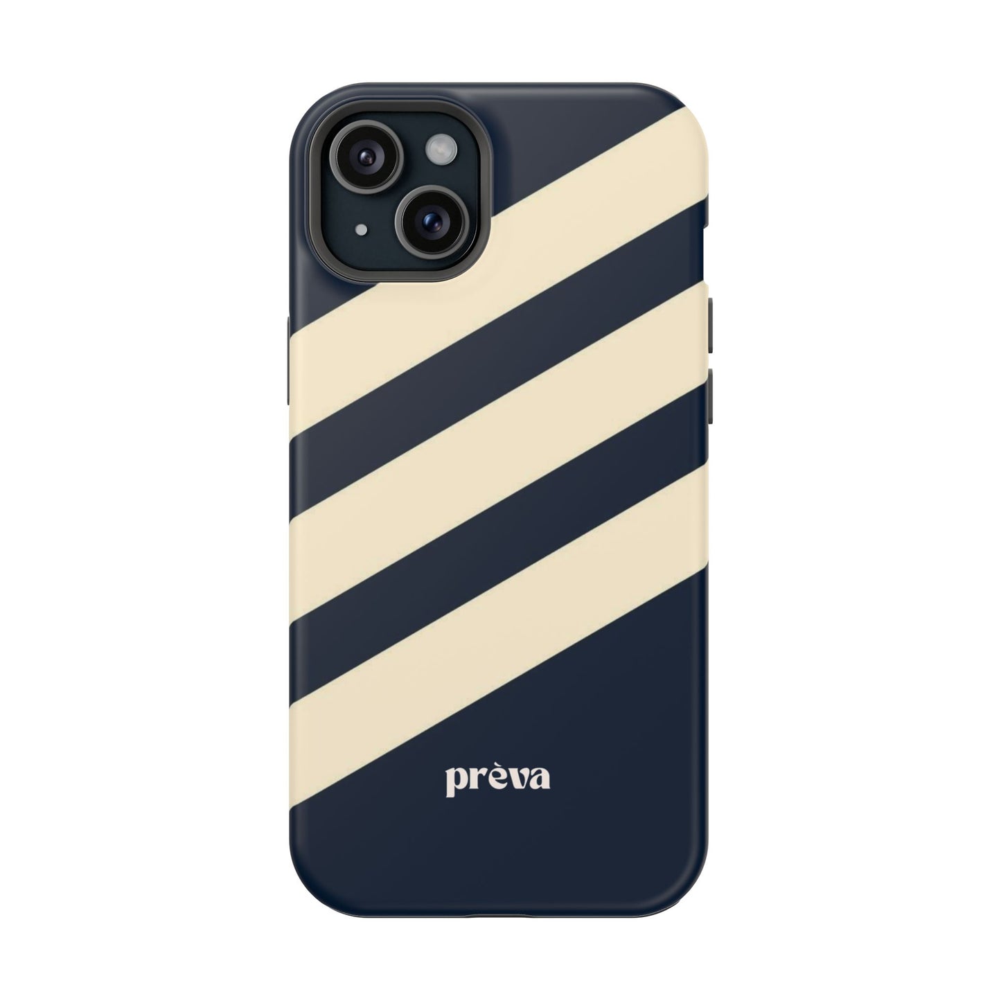 Striped Navy & Cream Phone Case