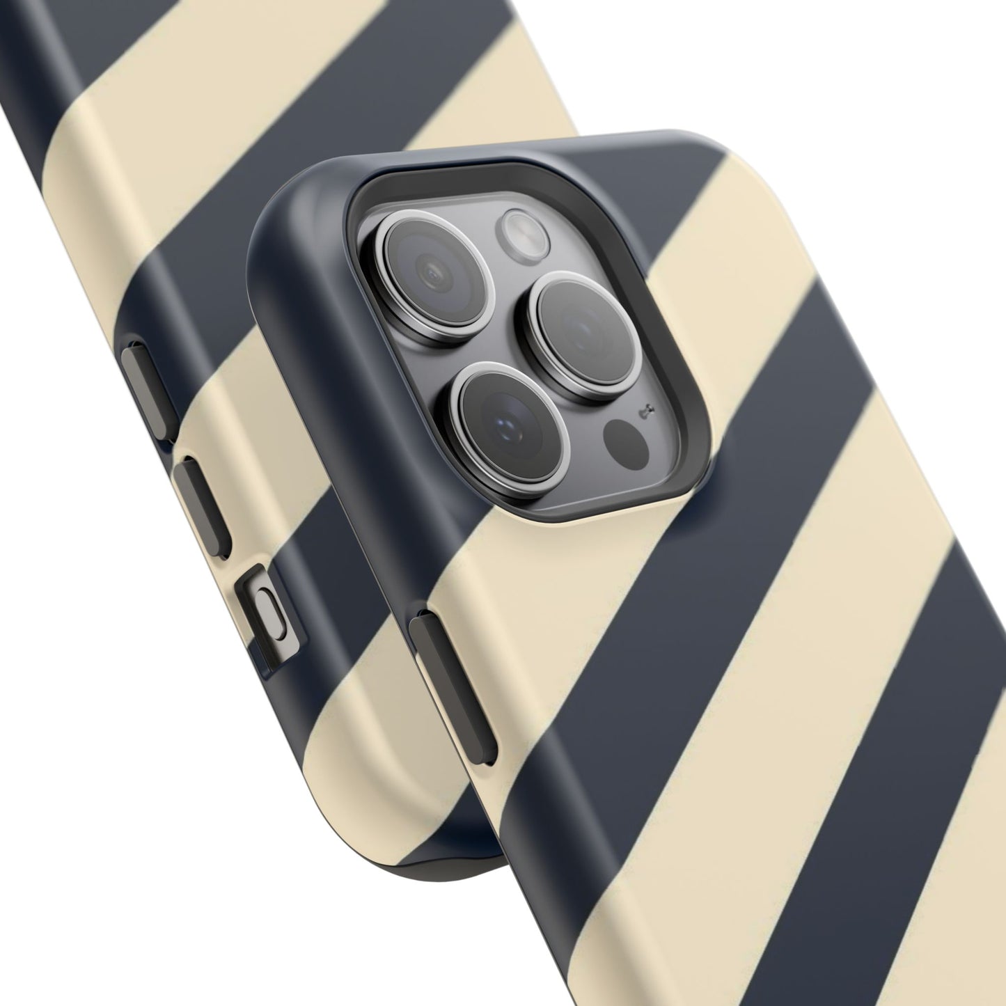 Striped Navy & Cream Phone Case
