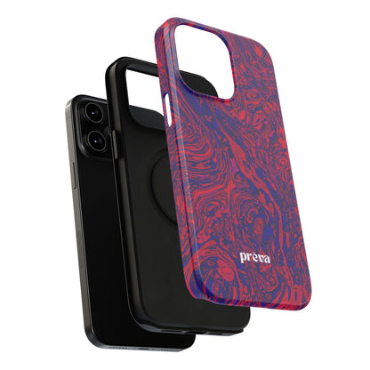 Marbled Red & Purple Impact Phone Case