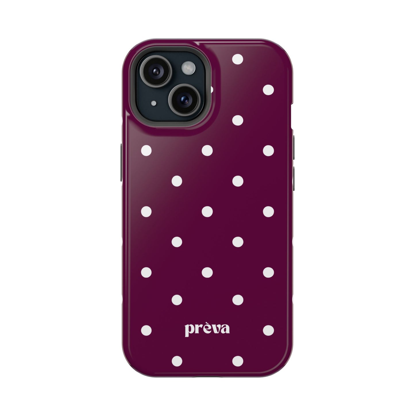 Maroon Polka Dot Phone Case
