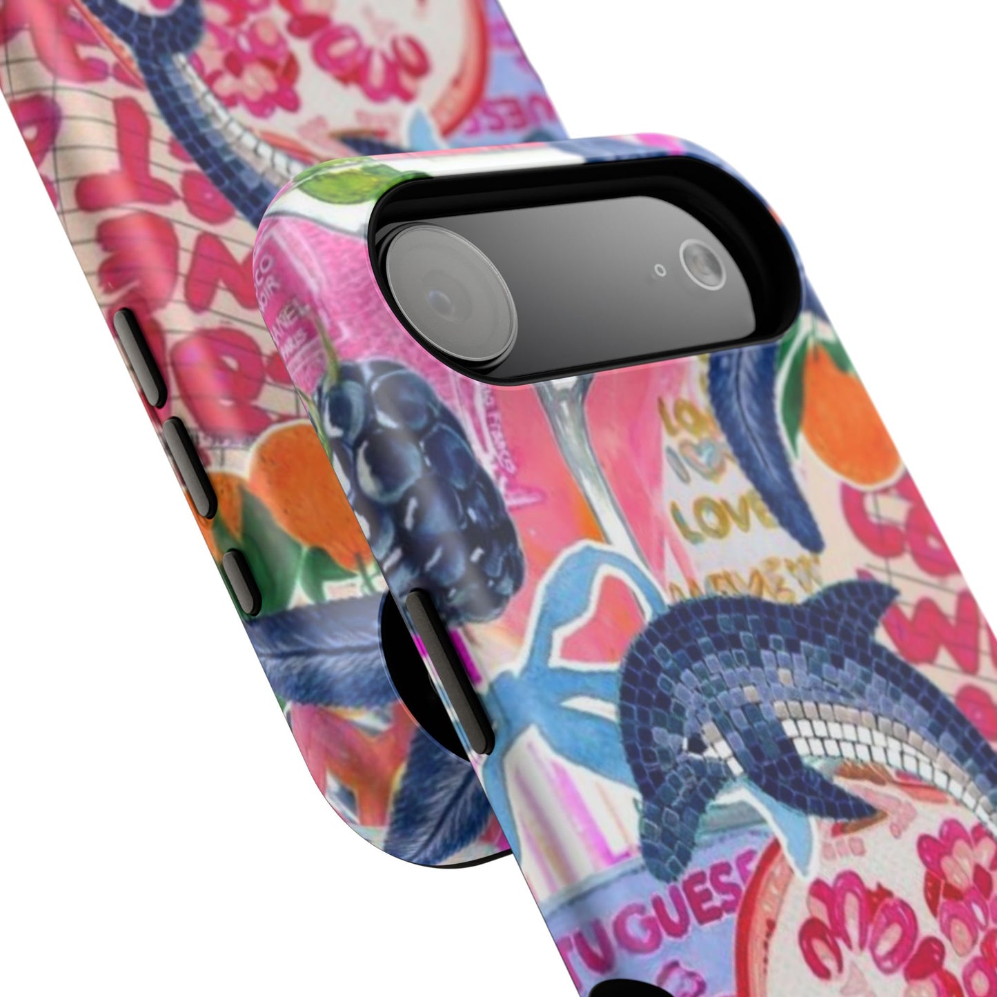 Dolphin Tropics Collage Phone Case