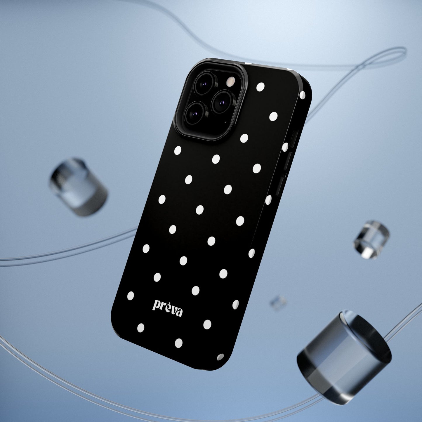 Black with White Polka Dots Phone Case