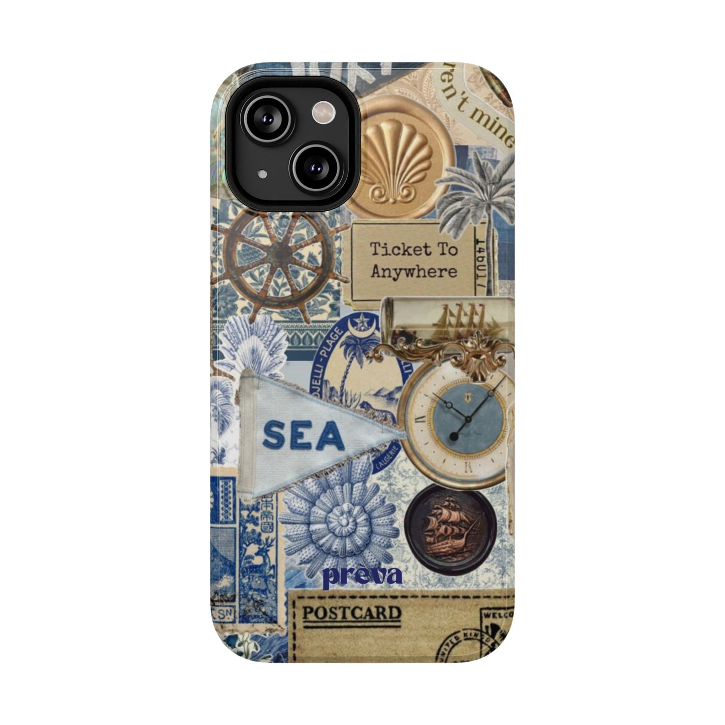 Neutral Travel Collage Phone Case