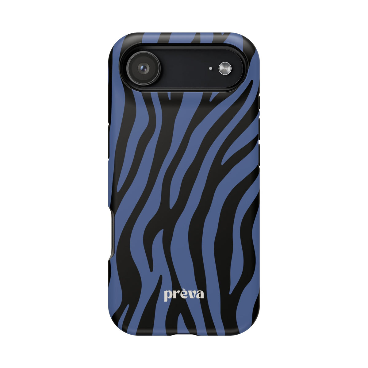 Blue & Black Zebra Stripe Phone Case