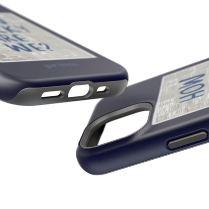 Navy How Lucky Are We Phone Case