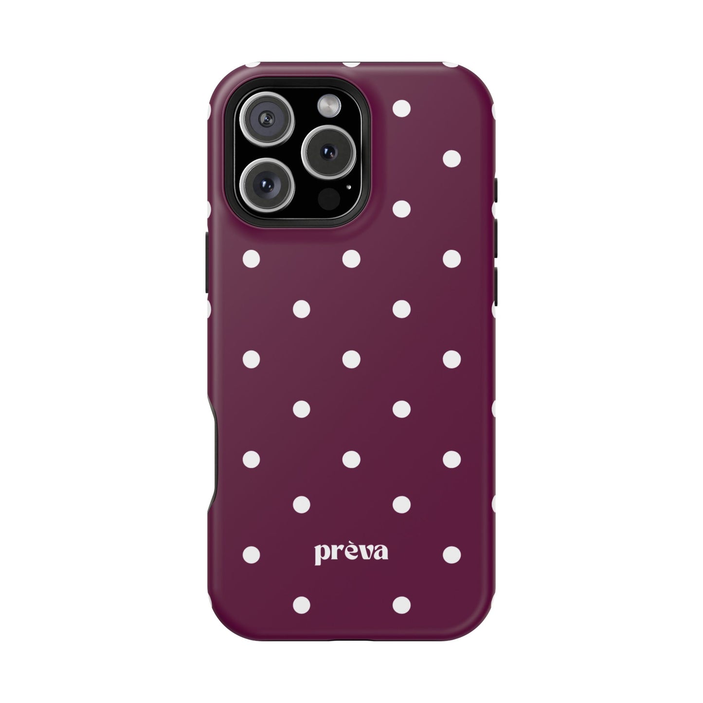 Maroon Polka Dot Phone Case