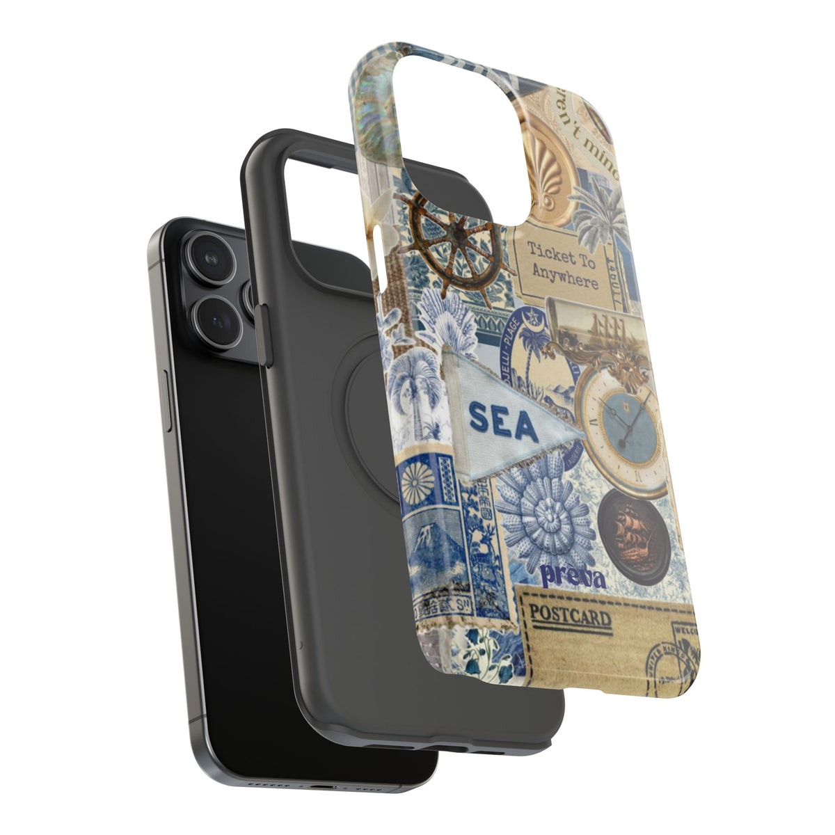 Neutral Travel Collage Phone Case