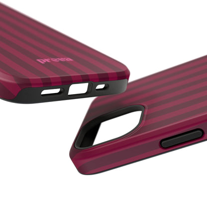 Burgandy Stripes x Ava Dudderar Phone Case