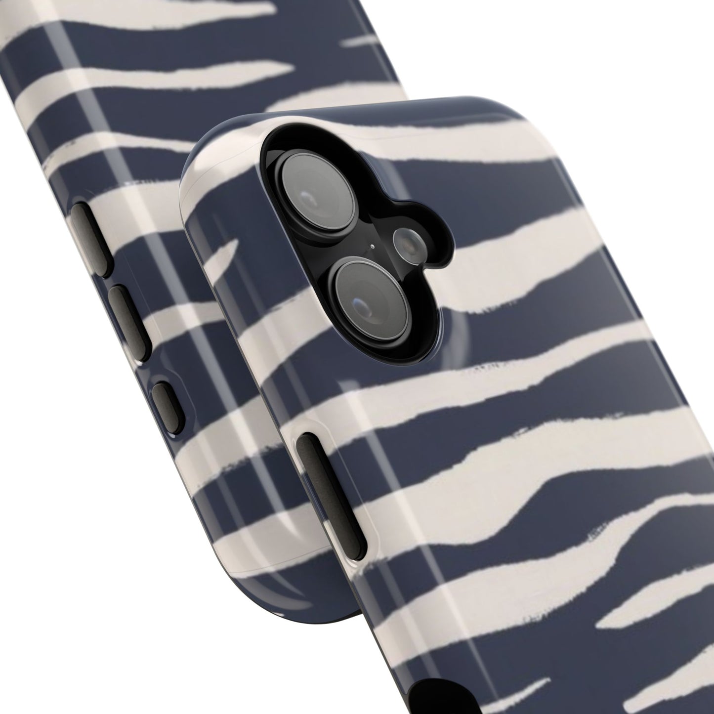 Navy & Cream Zebra Phone Case