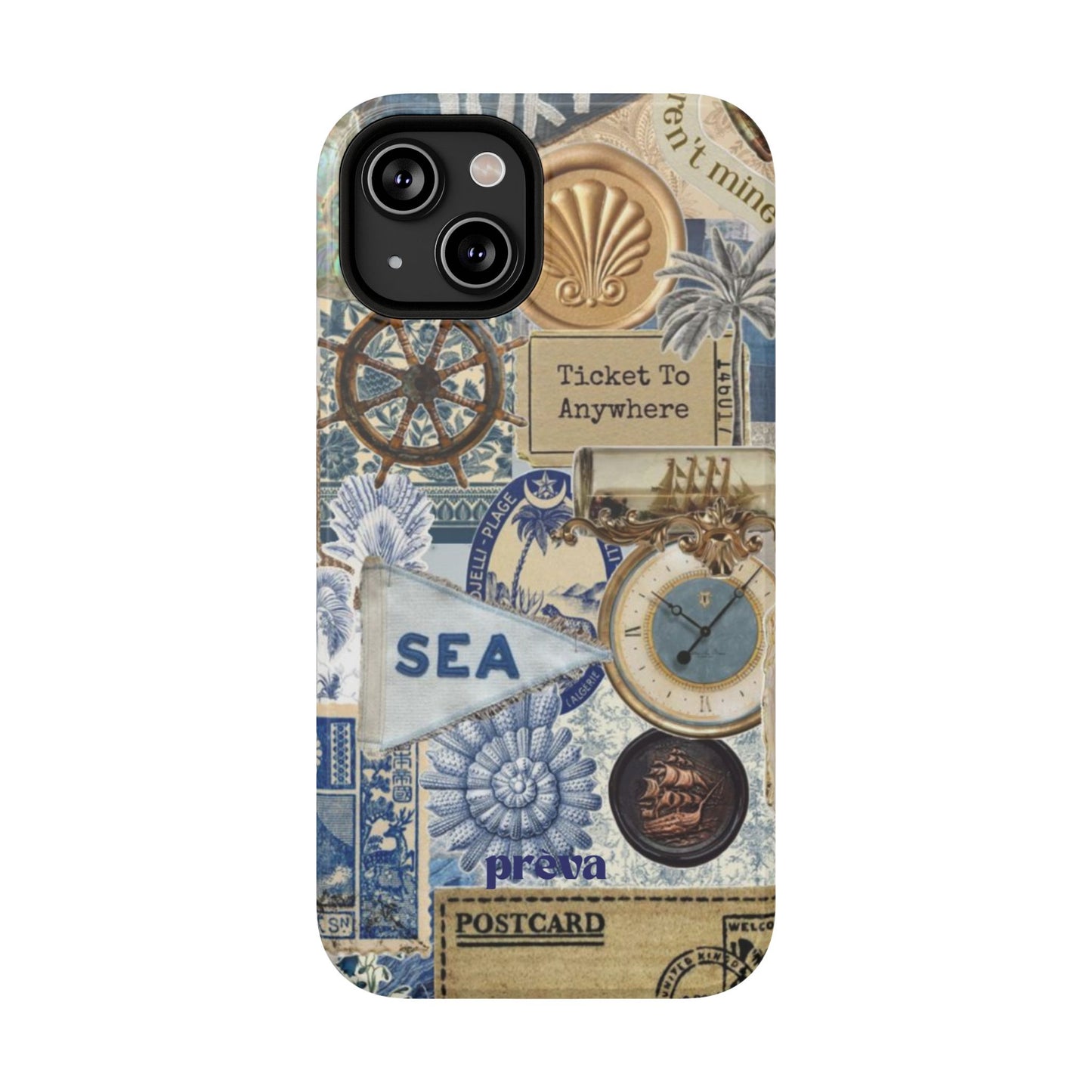 Neutral Travel Collage Phone Case