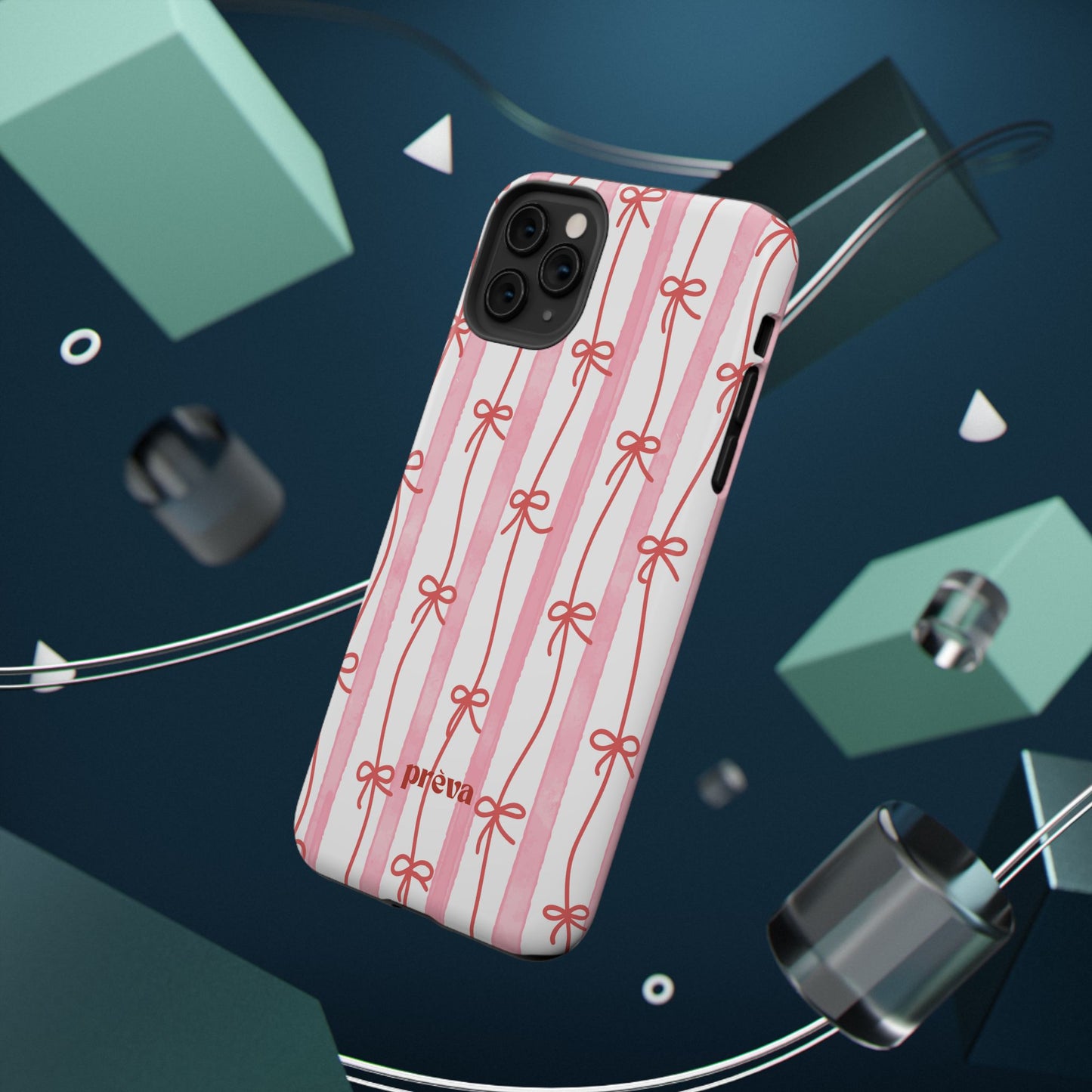 Pink Bow Chain Phone Case