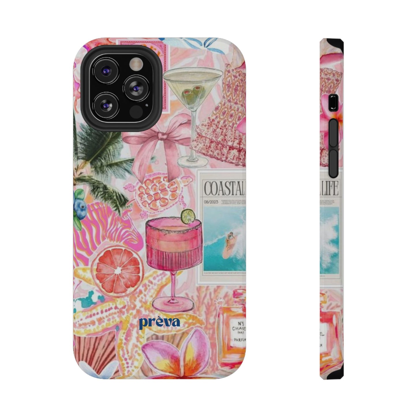 Pink Cocktail Collage Phone Case
