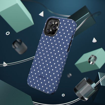 Navy Polka Dot Phone Case