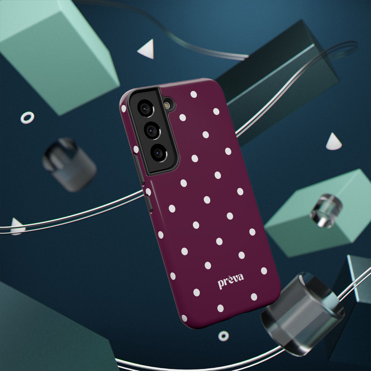 Maroon Polka Dot Phone Case
