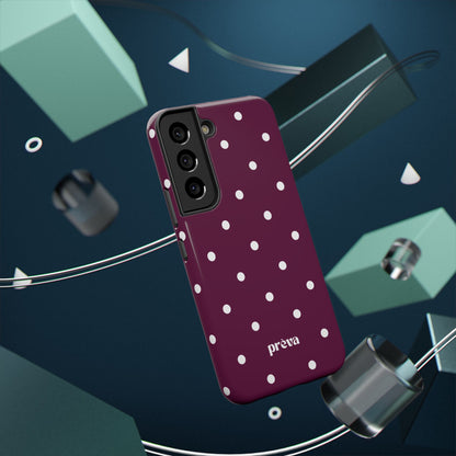 Maroon Polka Dot Phone Case