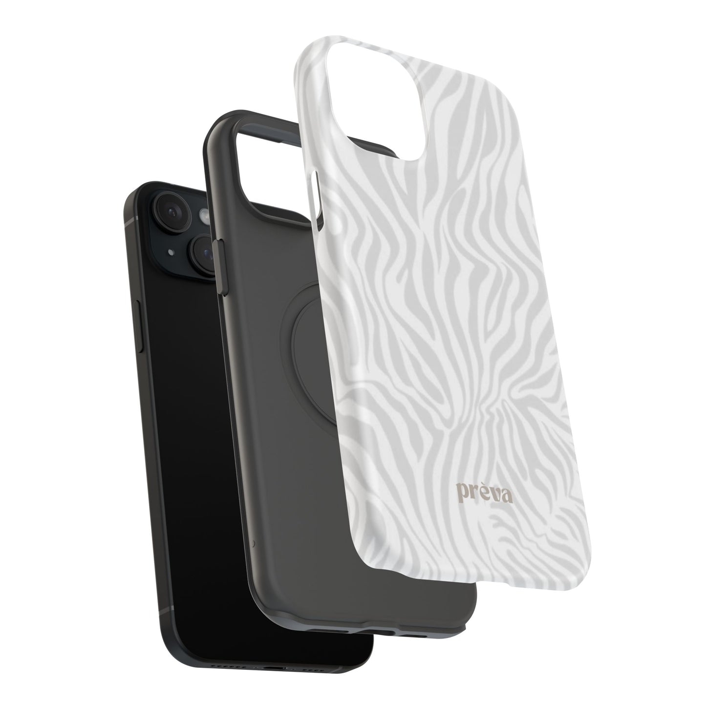 Zebra White Wave Phone Case