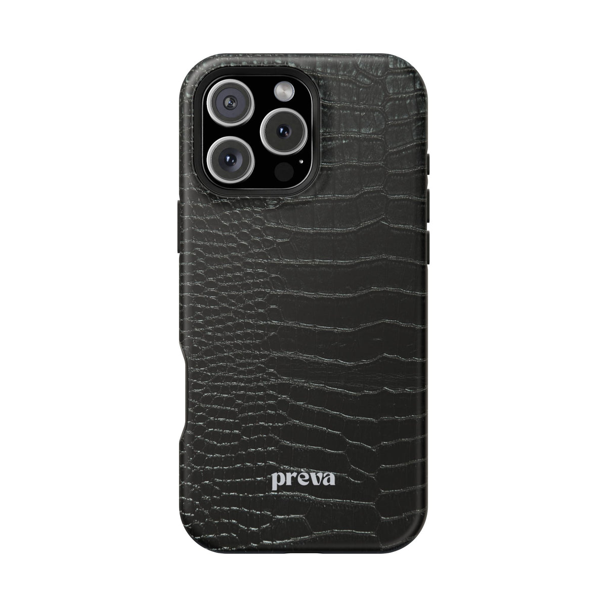 Black Croc Phone Case