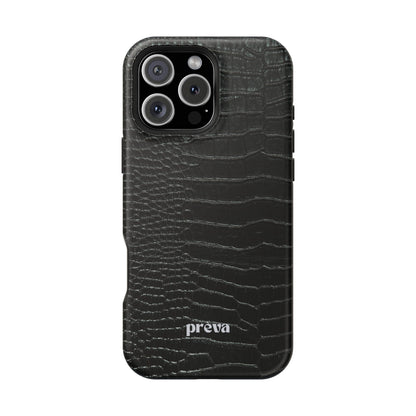Black Croc Phone Case